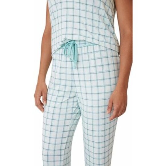 Eddie Bauer Sm 4-Piece Pajama Set Shirt Tank Top Shorts Pants Sleepwear Lounge - Picture 7 of 8